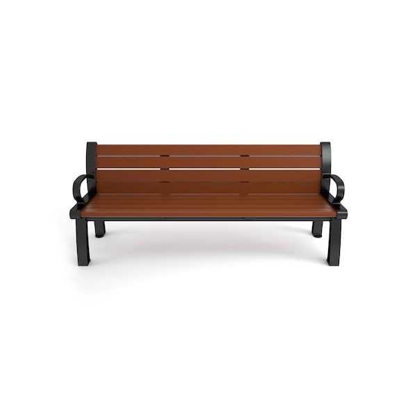 Frog Furnishings Brown 5' Heritage Bench with Black Frame - PB 5BROBFHER