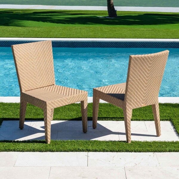 Panama Jack Outdoor Panama Jack Austin Dining Side Chairs Set of 2 - PJO-3801-NAT-S-SET2