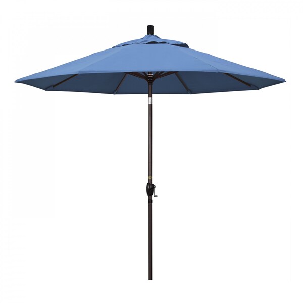 California Umbrella Patio Umbrella, Octagon, 101" H, Olefin Fabric, Frost Blue - 194061033371
