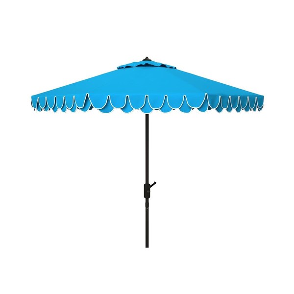 Safavieh 9 ft. Elegant Valance Umbrella, Pacific Blue - PAT8006P