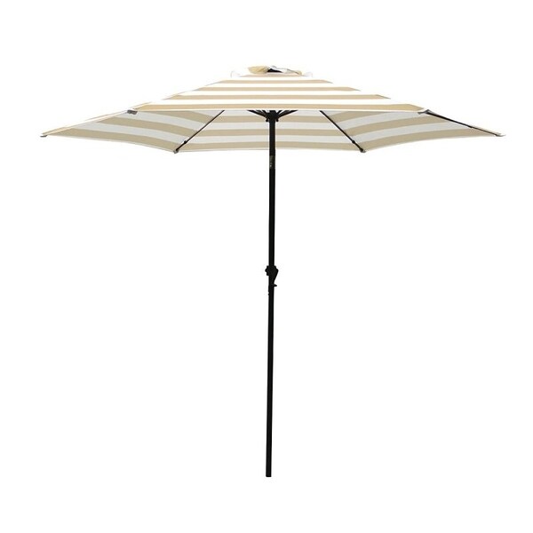 Seasonal Trends Umbrella, 8.2 ft H, 8.9 ft W Canopy, 8.9 ft L Canopy, Round Canopy, Steel Frame - UM90BKOBD04/WT
