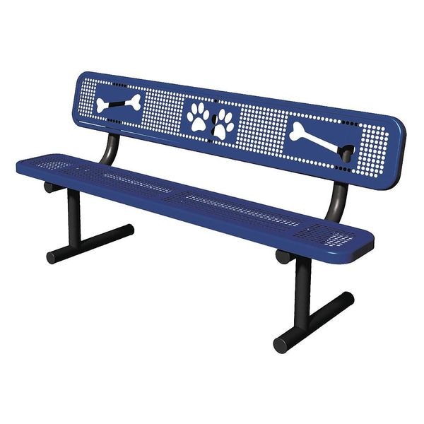 Bark Park Dog Park Bench, 72"X22"X35", Green - PBARK-940P-P6-GREEN