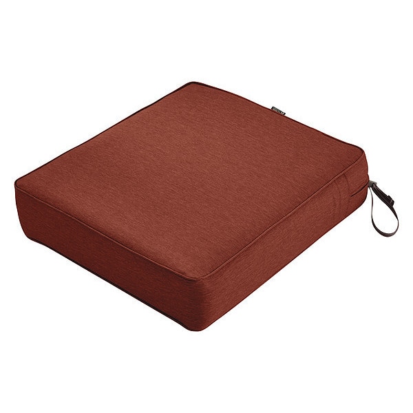 Classic Accessories Rectangle Lounge Seat Cushn, Heather Henna, 23" x 25" x 5" - 62-053-HHENNA-EC