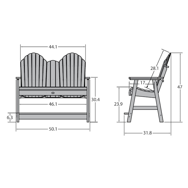 Highwood Usa Hamilton 4ft Counter Height Bench - AD-BEN-HM2-FBE