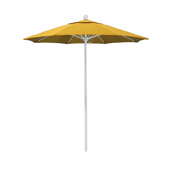 California Umbrella Patio Umbrella, Octagon, 96" H, Sunbrella Fabric, Sunflower Yellow - 194061004746