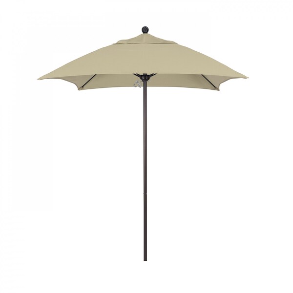 California Umbrella Patio Umbrella, Square, 103.13" H, Sunbrella Fabric, Antique Beige - 194061002636