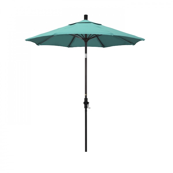 California Umbrella Patio Umbrella, Octagon, 102.5" H, Sunbrella Fabric, Aruba - 194061024072
