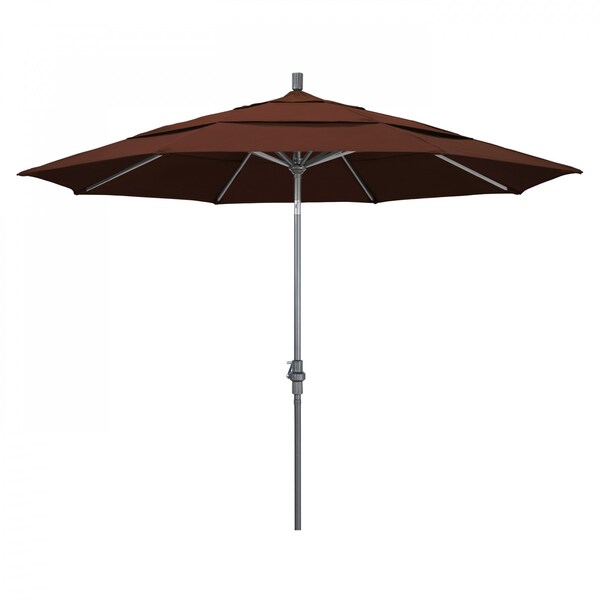 California Umbrella Patio Umbrella, Octagon, 110.5" H, Sunbrella Fabric, Bay Brown - 194061012949