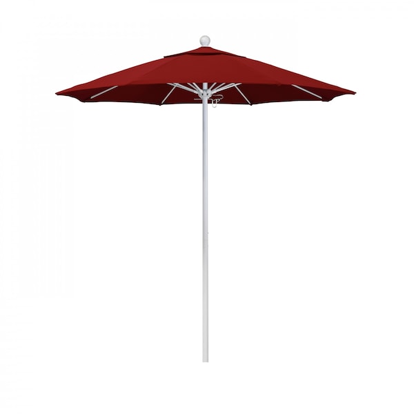 California Umbrella Patio Umbrella, Octagon, 96" H, Sunbrella Fabric, Jockey Red - 194061004531