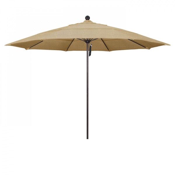 California Umbrella Patio Umbrella, Octagon, 107" H, Sunbrella Fabric, Linen Sesame - 194061001271