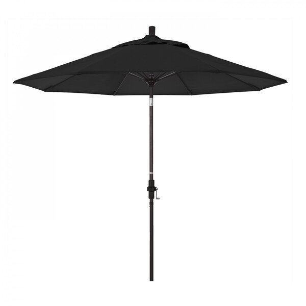 California Umbrella Patio Umbrella, Octagon, 101" H, Sunbrella Fabric, Black - 194061025789