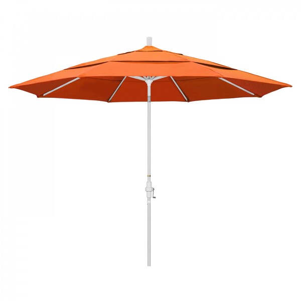 California Umbrella Patio Umbrella, Octagon, 110.5" H, Sunbrella Fabric, Tangerine - 194061014509