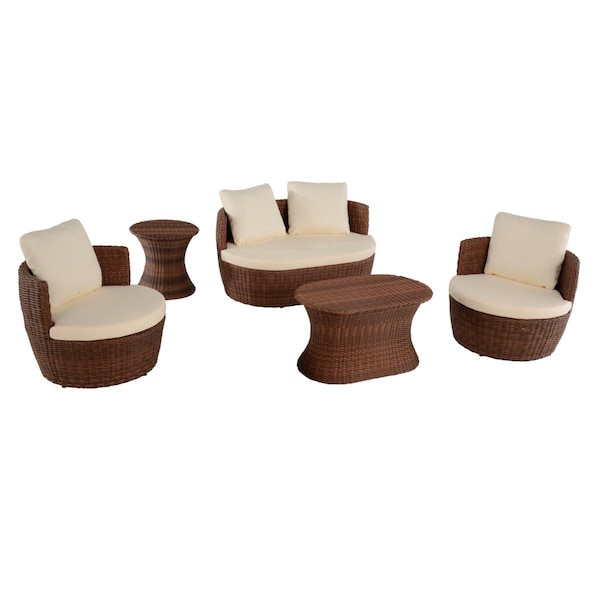 W Unlimited Romantic Collection outdoor 5-piece Conversation Set - 2115SET5-DB-BG