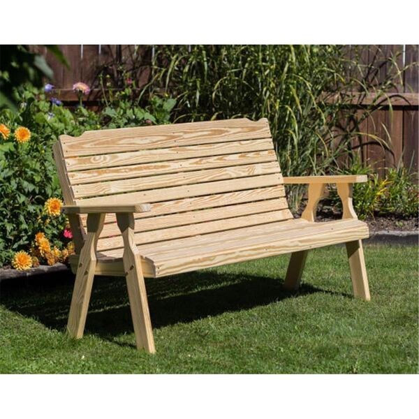Creekvine Designs 53 in Treated Pine Crossback Garden Bench - FPB48CB2CVD