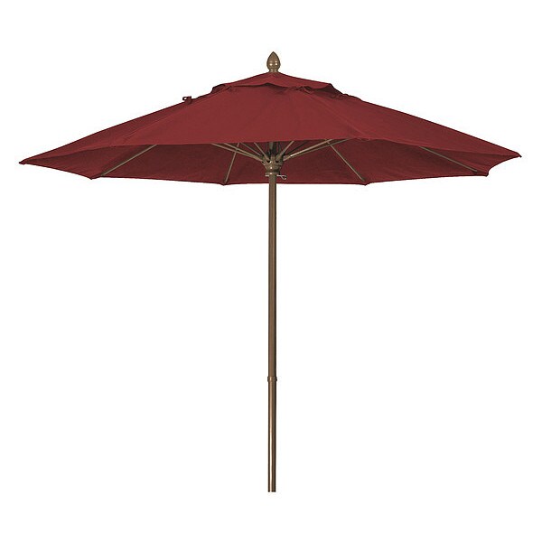Fiberbuilt Market Umbrella 8Rib Push Up Burgundy, 7.5 ft. - 7MPUCB-4631
