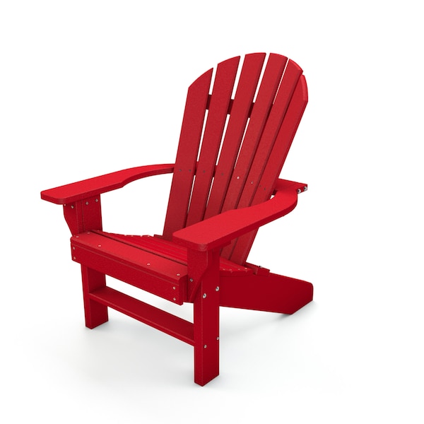 Frog Furnishings Red Seaside Adirondack Chair - PB ADSEARED