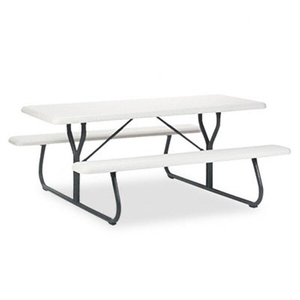 Comfortcorrect Indestruc-Tables Too Picnic Bench Table  Rect  72w x 30d  Platinum - CO184025