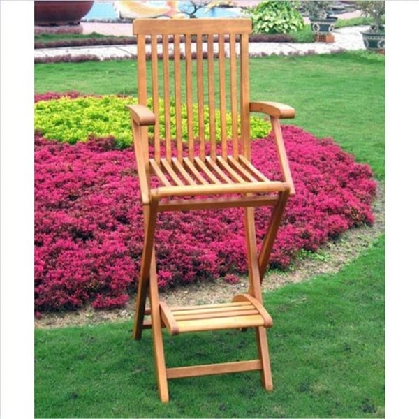 International Caravan TT-BC-007 and 2CH Royal Tahiti Outdoor Folding Bar Chair, 2PK - TT-BC-007/2CH
