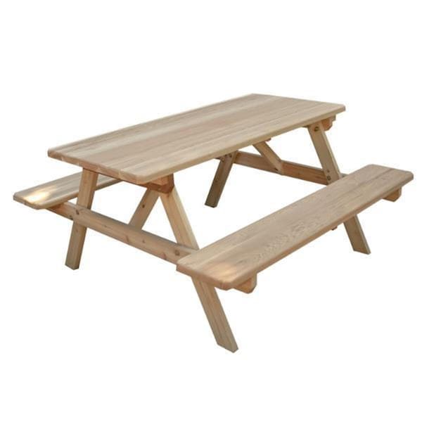 Creekvine Designs 5 ft Cedar Park Style Picnic Table with Attached Benches - WF64502CVD