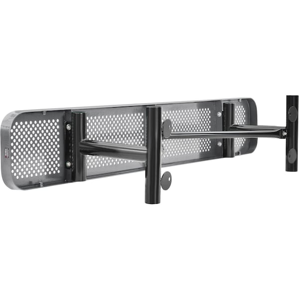 Global Industrial 72 Perforated Metal Outdoor Flat Bench, Gray - 262075GY