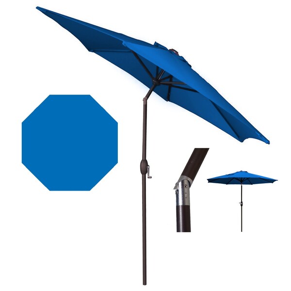 Panama Jack Outdoor Panama Jack Blue 9 Ft Alum Patio Umbrella W/Crank - PJO-6001-BLUE