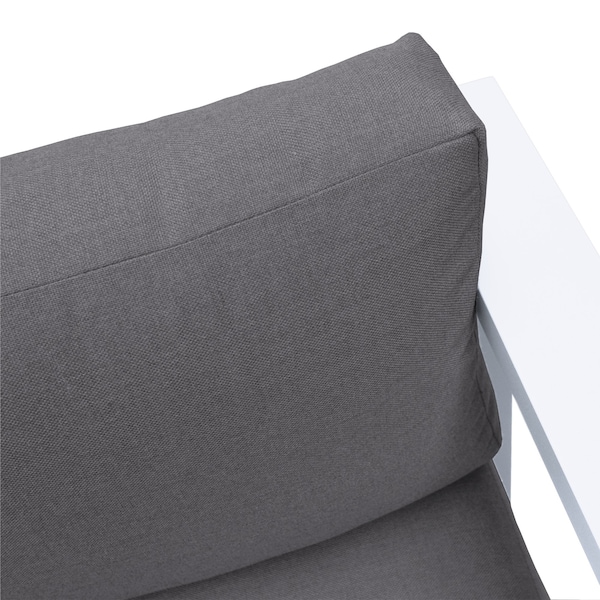 Armen Living Aelani Outdoor 4 piece Set in White Finish and Charcoal Cushions - SETODAEWH