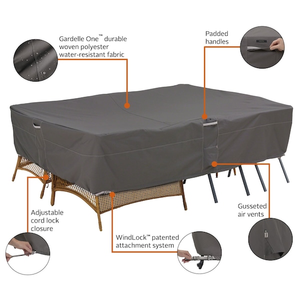 Classic Accessories Ravenna Patio Furniture, 140 in L x 70 in W x 30 in H - 55-908-055101-EC