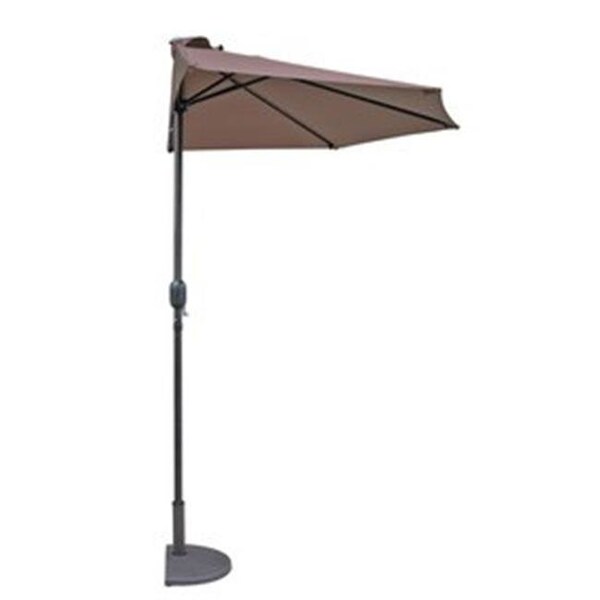 Blue Wave Blue Wave NU5409CF 9 ft. Lanai Half Umbrella in Coffee Polyester - Brown - NU5409CF