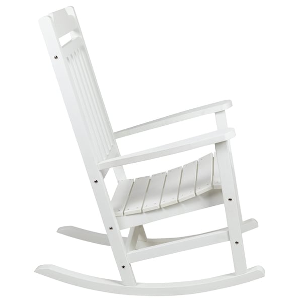 Flash Furniture Winston All-Weather Rocking Chair in White Faux Wood, PK2 - 2-JJ-C14703-WH-GG