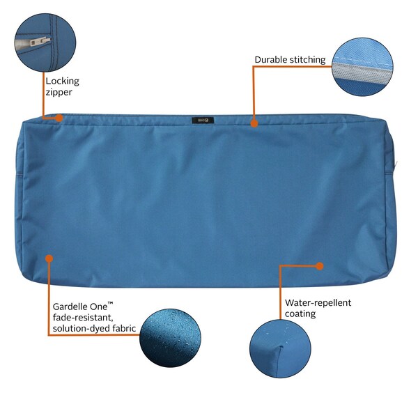 Classic Accessories Ravenna Patio Cushion Slipcover, Empire Blue, 48" - 60-345-010501-RT