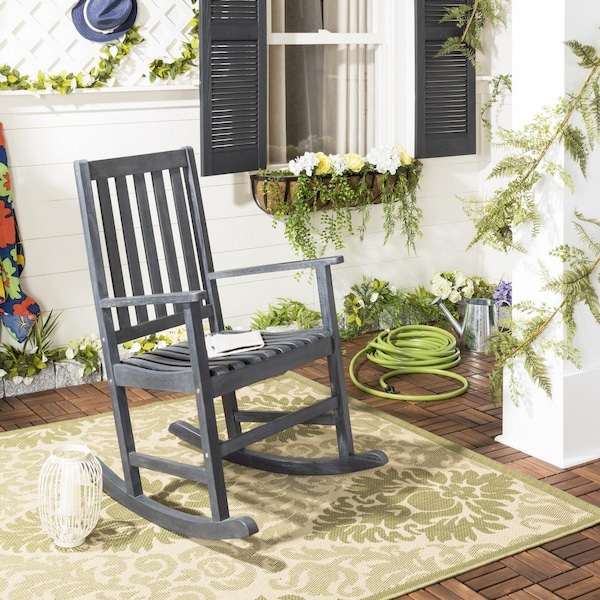 Safavieh Barstow Rocking Chair, Dark Slate Gray - PAT6707K