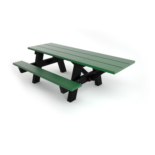 Frog Furnishings Green 6' ADA A-Frame Table with Black Frame - PB APIC6GREADA