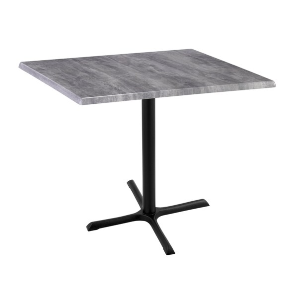 Holland Bar Stool Co 36" Tall In/Outdoor All-Season Table, 36" x 36" Square Greystone Top - OD211-3036BWOD36SQGRYSTN