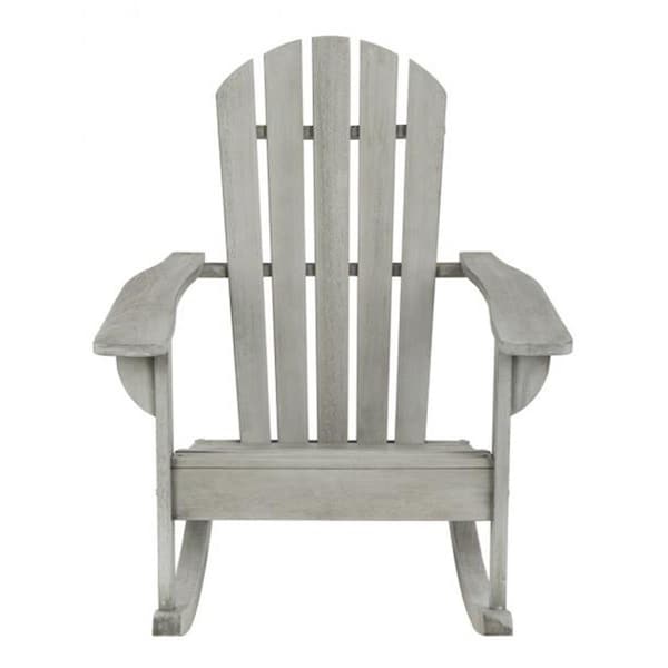 Safavieh 37.4 x 28.3 x 32.7 in. Brizio Adirondack Rocking Chair, Grey - PAT7042B