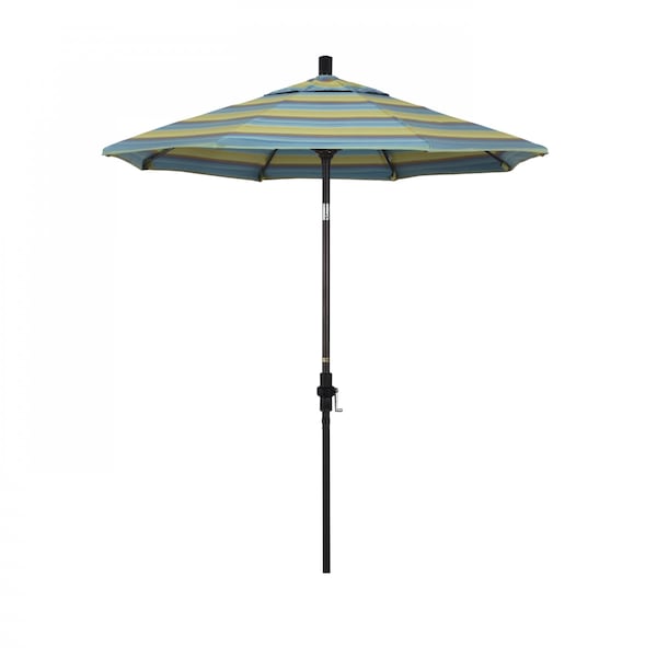 California Umbrella Patio Umbrella, Octagon, 102.5" H, Sunbrella Fabric, Astoria Lagoon - 194061024287