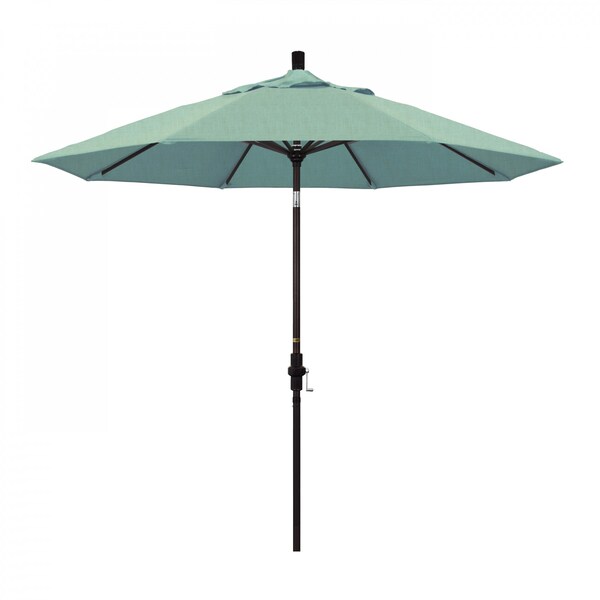 California Umbrella Patio Umbrella, Octagon, 102.38" H, Sunbrella Fabric, Spa - 194061017128