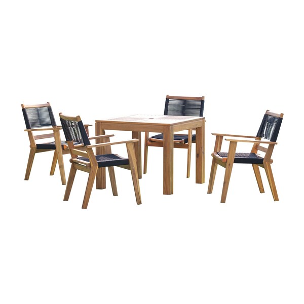 Panama Jack Outdoor Panama Jack Laguna 5-Piece Square Dining Set - PJO-3301-ACA-5DA