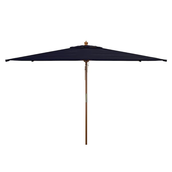 Safavieh 10 ft. Aklin Wood Umbrella, Navy - PAT8309C