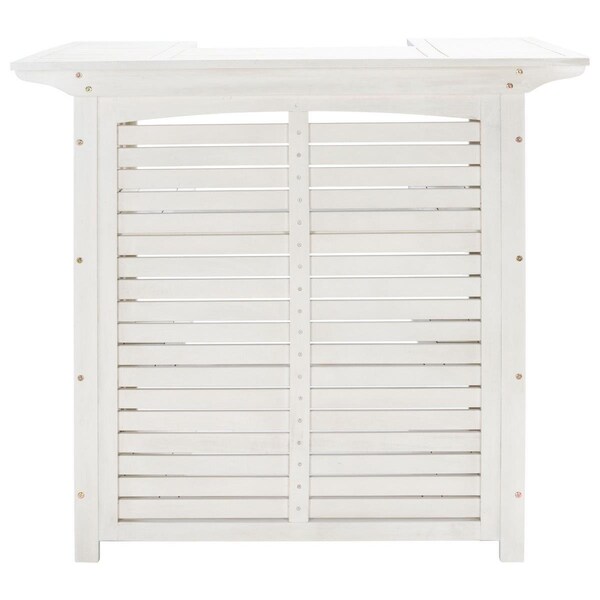 Safavieh 27.2 x 46.1 x 42.1 in. Menterey White Bar Table - PAT7011C