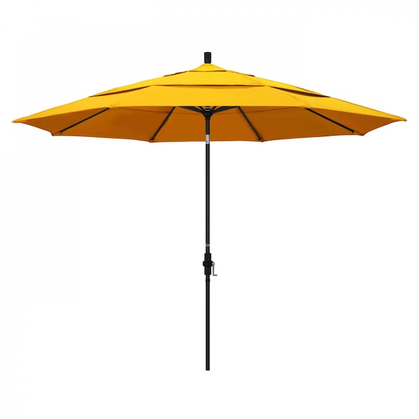 California Umbrella Patio Umbrella, Octagon, 110.5" H, Sunbrella Fabric, Sunflower Yellow - 194061015513