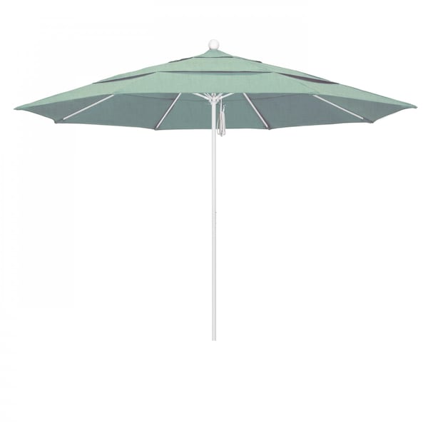California Umbrella Patio Umbrella, Octagon, 107" H, Sunbrella Fabric, Spa - 194061001844