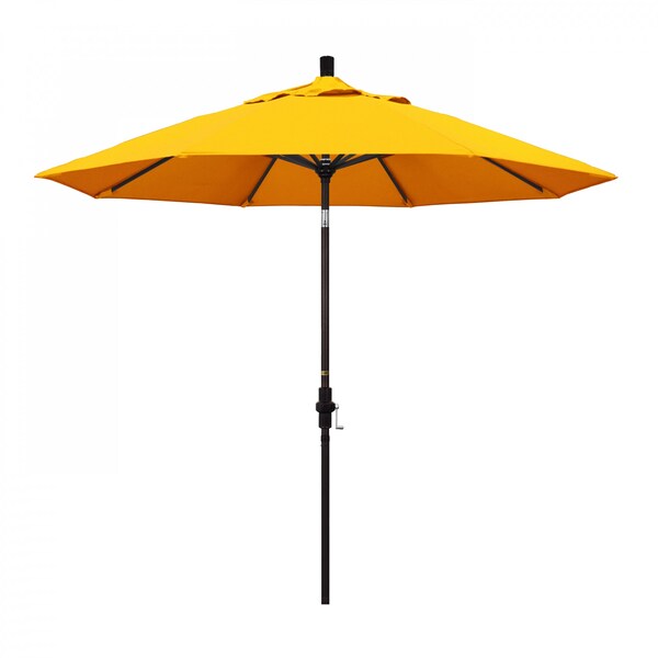 California Umbrella Patio Umbrella, Octagon, 102.38" H, Sunbrella Fabric, Sunflower Yellow - 194061017258