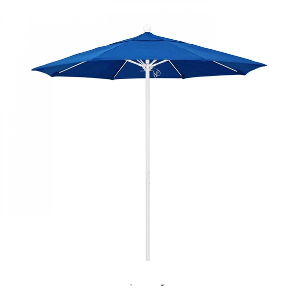 California Umbrella Patio Umbrella, Octagon, 96" H, Sunbrella Fabric, Pacific Blue - 194061004517