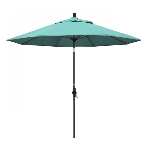 California Umbrella Patio Umbrella, Octagon, 101" H, Sunbrella Fabric, Aruba - 194061027639