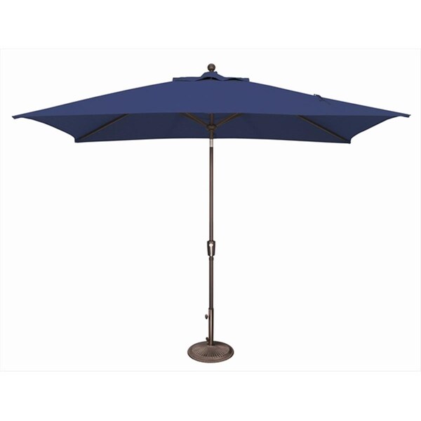 Gan Eden 6 x 10 ft. Rectangle Push Button Tilt Market Umbrella Sky Blue - GA2650493