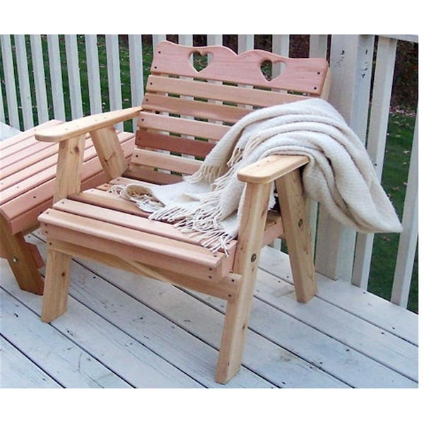 Gardencare Cedar Country Hearts Patio Chair - Cedar - GA2838359