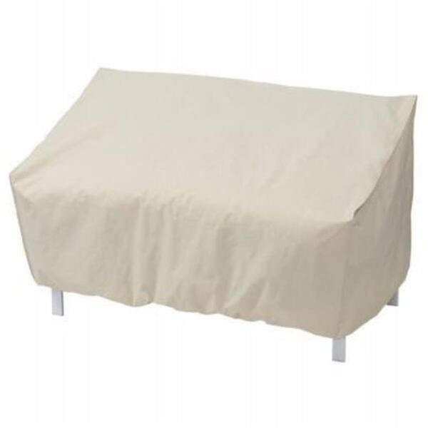 Mr. Bar-B-Q 60 x 35 x 32 in. 600 x 300D PE Elastic Taupe Loveseat Cover - 100824