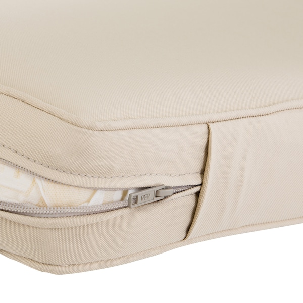Classic Accessories Montlake FadeSafe Patio Lounge Chair/Loveseat Back Cushion, 25 x 20 x 4 Inch, Antique Beige - 62-063-BEIGE-EC
