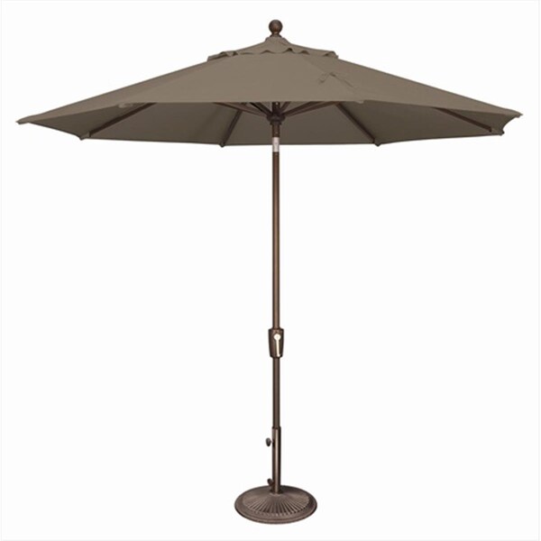 Gan Eden 9 ft. Octagon Push Button Tilt Market Umbrella Taupe - GA2650482