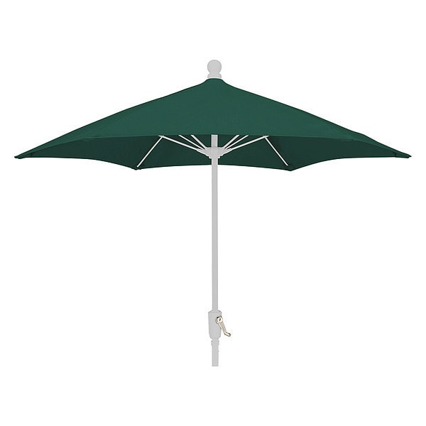 Fiberbuilt Patio Umbrella Crank White, Green, 7.5 ft. - 7HCRW-FOREST GREEN